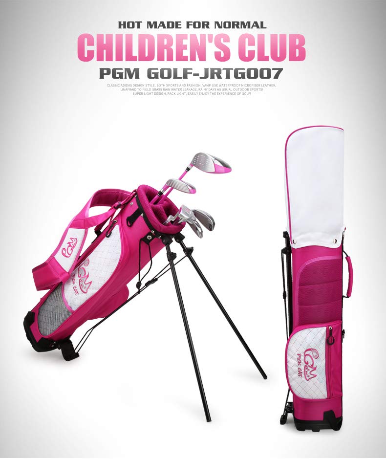 PGM Junior Golf Club Complete Set for Children Kids, 6-8 Age Groups 5 Golf Clubs with Stand Bag and 2 Headcovers for Boys & Girls, Right Hand, Black - Image 3